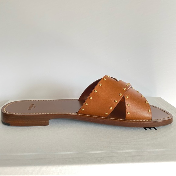 NIB CELINE LERINS CRISS CROSS SLIDES - Picture 7 of 11